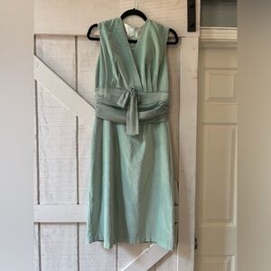 Crushed Velvet Midi Dress in Teal